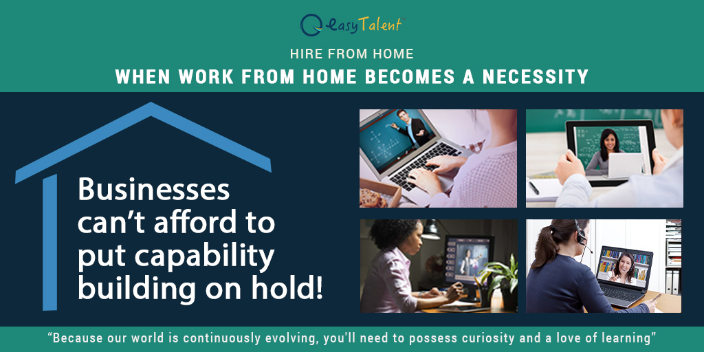 _EasyTalent's tweet photo. What happens when everybody #workfromhome or communicates only at a distance...Can you push the pause button on your #talentacquisition and #talentdevelopment? Embrace new ways of talent acquistion and talent development.

https://t.co/hSaLc57BDG https://t.co/o14pa1vBqa