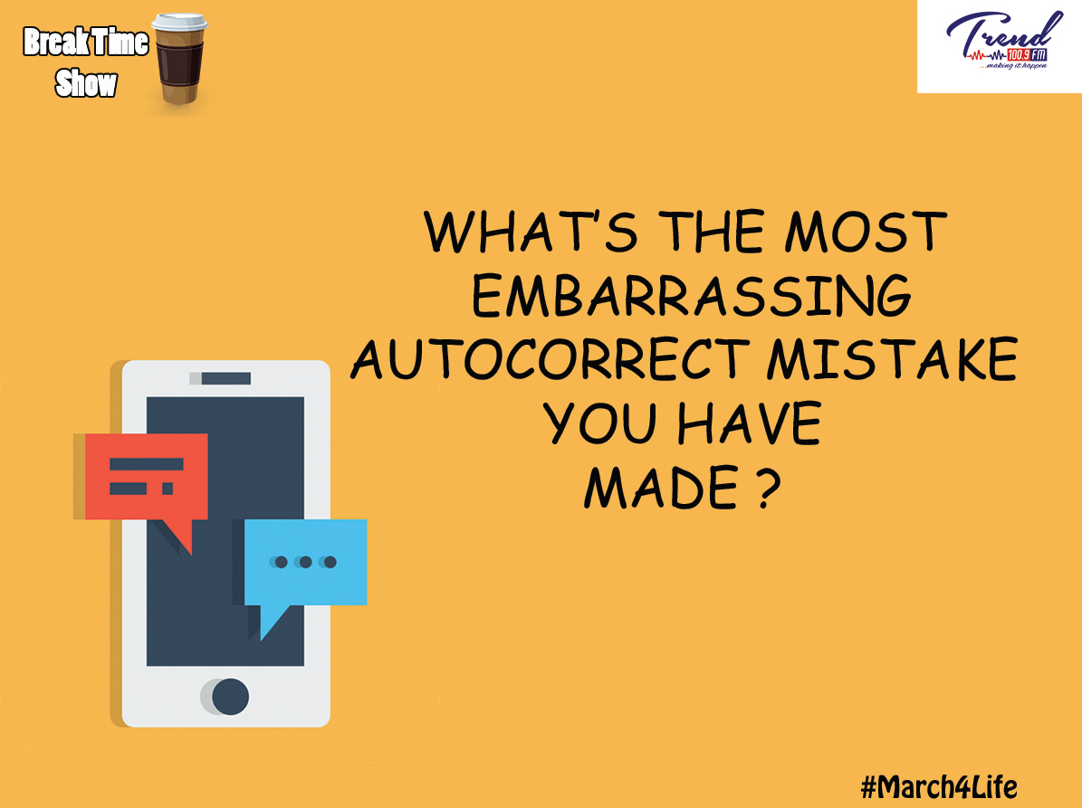 trendfm1009's tweet photo. #BreakTimeShow with @Archchildify #AutoCorrectStruggles
What's the most embarrassing AUTOCORRECT Mistake you have MADE?
#ConfessionTime Lets have fun #GetInVolved #StayAtHomeStayAlive https://t.co/QSVUIk1gUA