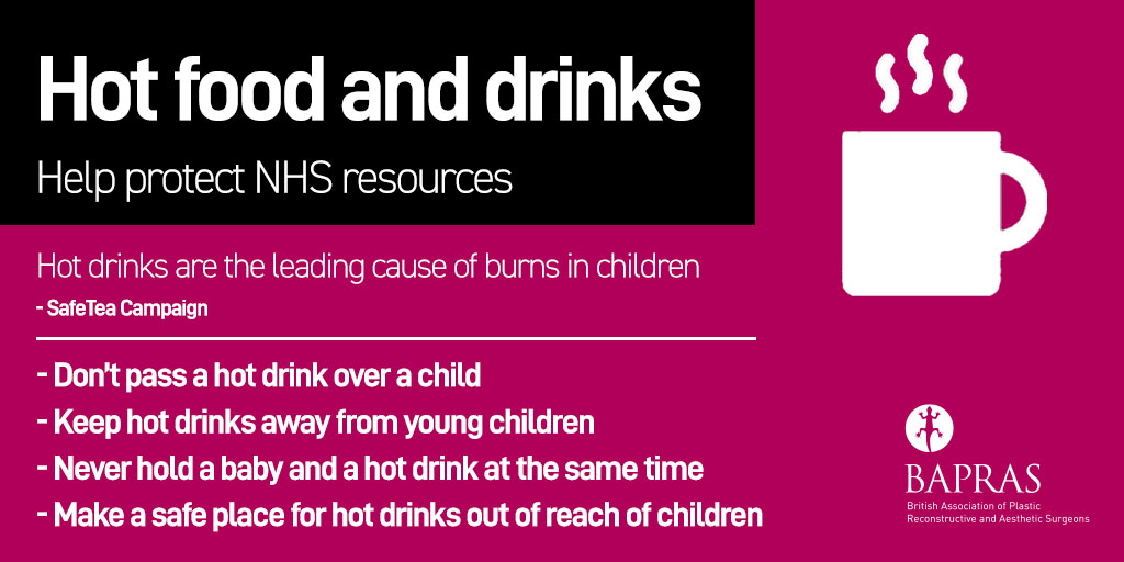 BAPRASvoice (@baprasvoice) on Twitter photo Hot drink burns almost always occur at home, and most involve infants and toddlers. Help prevent these avoidable injuries during the #COVID19 outbreak by following the advice below #SafetySavesLives <a href="/BritishBurn/">British Burn Assoc.</a>
⬇️ See the #SafeTea campaign for more info
safetea.org.uk/about-safetea/ Hot drink burns almost always occur at home, and most involve infants and toddlers. Help prevent these avoidable injuries during the #COVID19 outbreak by following the advice below #SafetySavesLives <a href="/BritishBurn/">British Burn Assoc.</a>
⬇️ See the #SafeTea campaign for more info
safetea.org.uk/about-safetea/