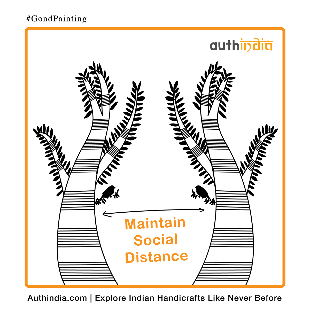 authindia's tweet photo. Maintain Social Distance | We need to break the chain and fight corona virus together.
#CoronaOutbreak #COVID19 #Authindia #GondPainting #ArtistOnTwitter #art #digitalart https://t.co/Iquqfk0C9y