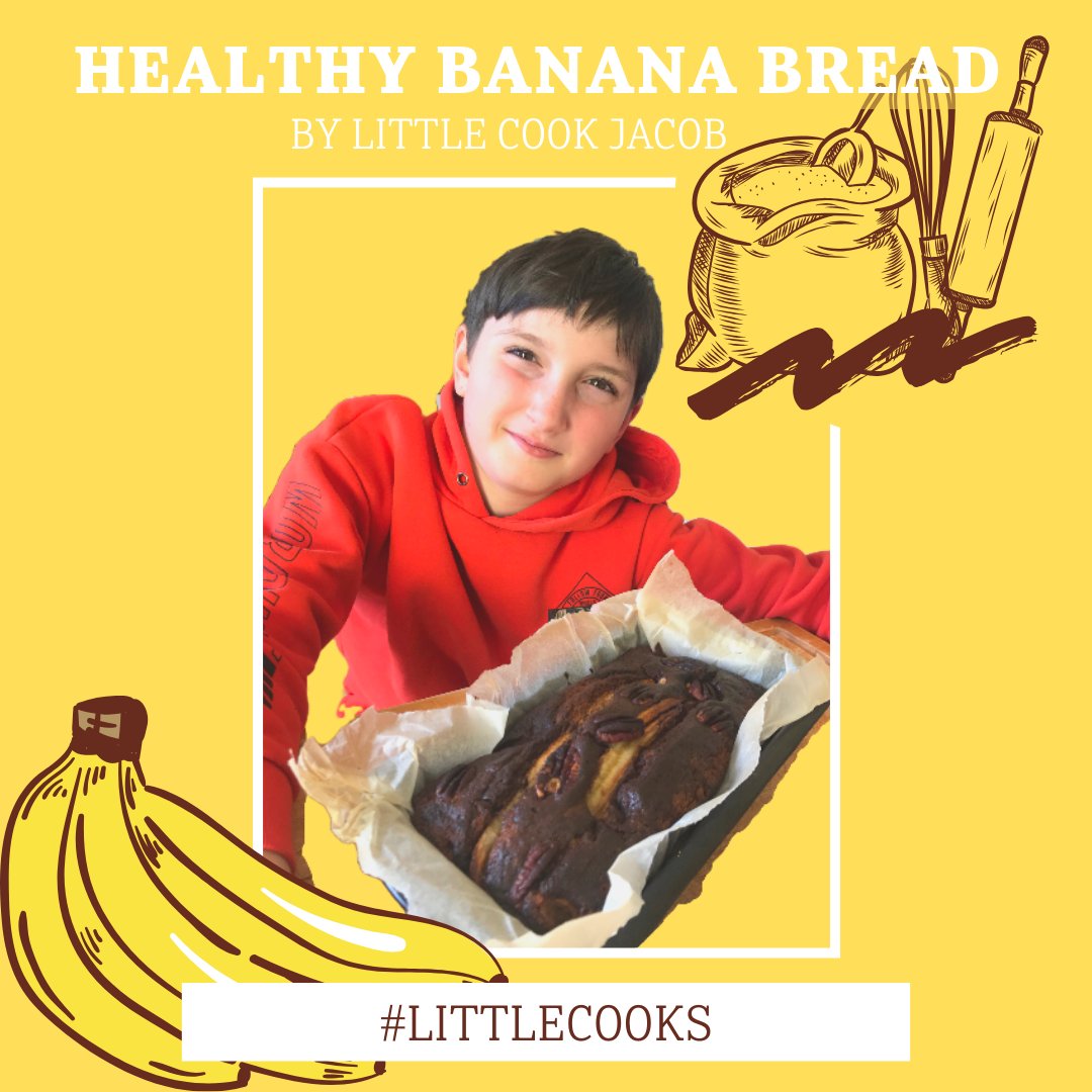 bonappmalahide's tweet photo. Let's get cooking! Easy peasy recipe to keep the kids occupied at home ๐ First up is Jacob with his Healthy Banana Bread. Enjoy, it's DELICIOUS!
Can't wait to see everyone's creations #LittleCooks.
#StayAtHome https://t.co/PA8QCWJGlS