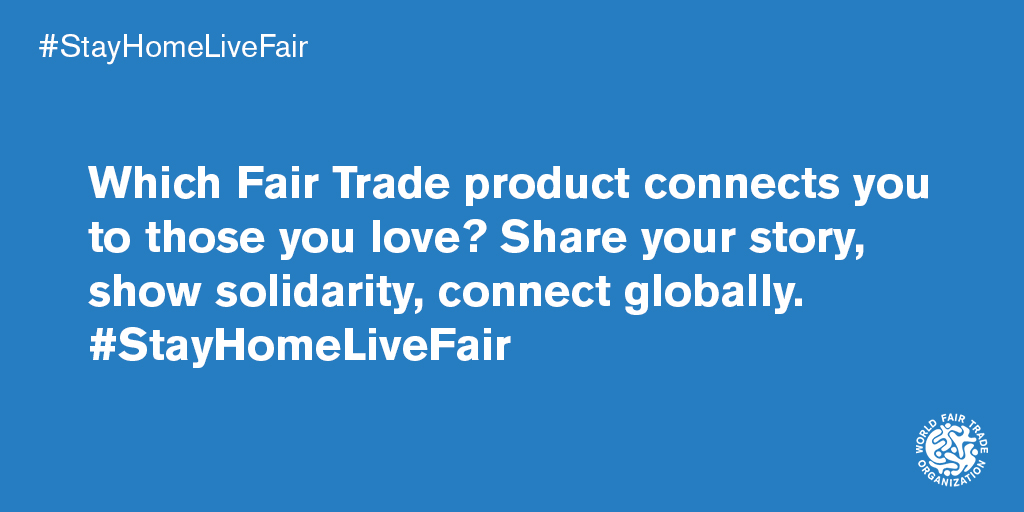 Fair Trade Enterprises exist to ensure people have a fair and decent livelihood. But due to COVID-19 they are at risk.

Join us to #StayHomeLiveFair. You can show your solidarity with the #FairTrade movement by posting about your favourite Fair Trade product. 💙

#StayHome