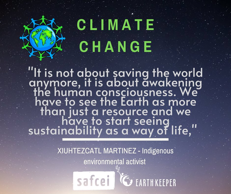 SAFCEI's tweet image. #ClimateChange+ changing the way we view #climateissue = a change in climate.  The #ClimateCrisis is not happening to us; it is happening because of us. Be the change we want to see - #recycle, #noplastic ... just do something! We cannot fail this planet. #climateambassadors