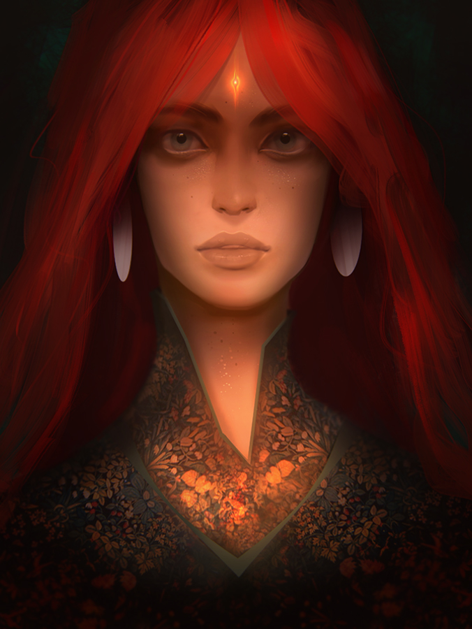 Red Magician portrait. #digitalpainting #digitalart #illustration artstation.com/artwork/e02g1w