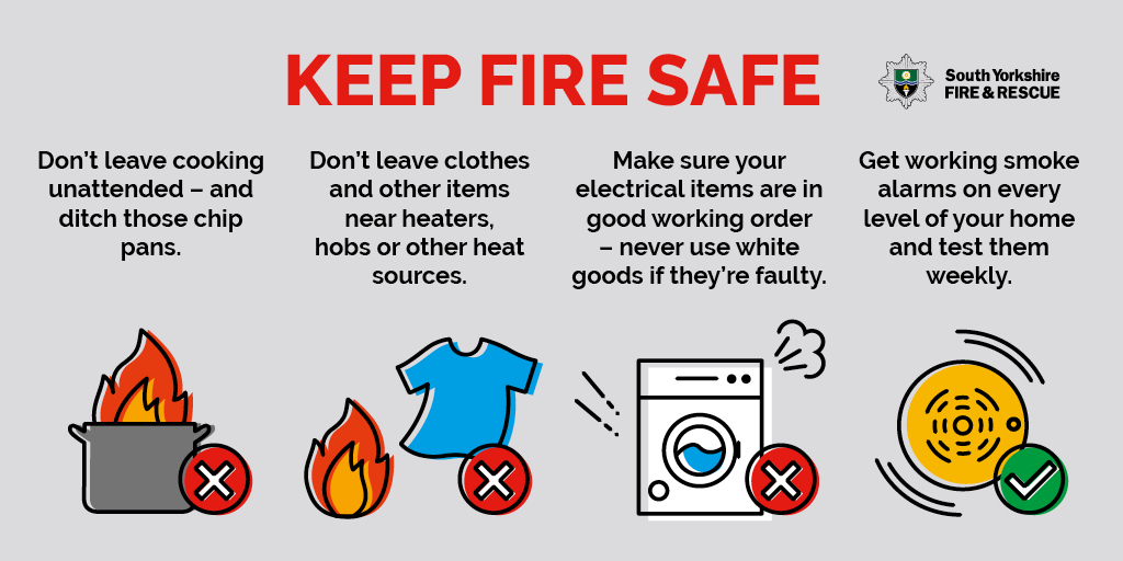 SYFR's tweet photo. We've picked another 7⃣ incidents from overnight to feature in today's incident round up. More details are on our website... 👇
Also - here's a reminder of our key #KeepFireSafe messages. Let's work together to stay safe during this pandemic, folks.
https://t.co/pm8nwT6q9N https://t.co/qgSJcv4UMF