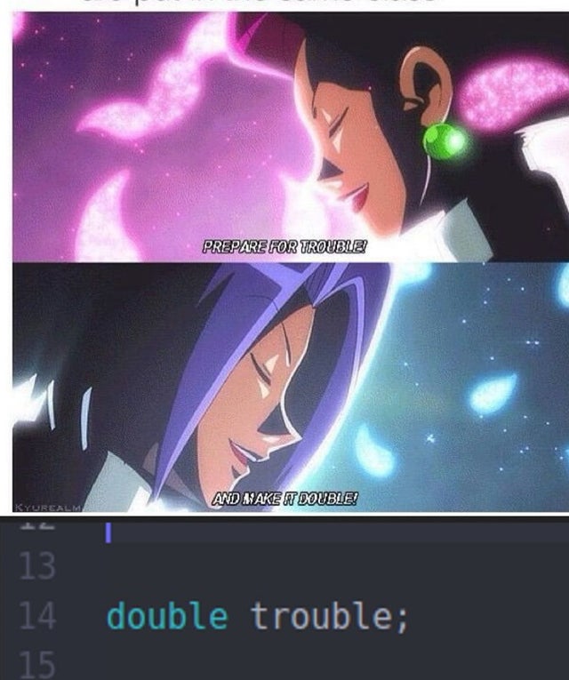 Code Memes on X: Get Ready For Trouble.! #doubletrouble