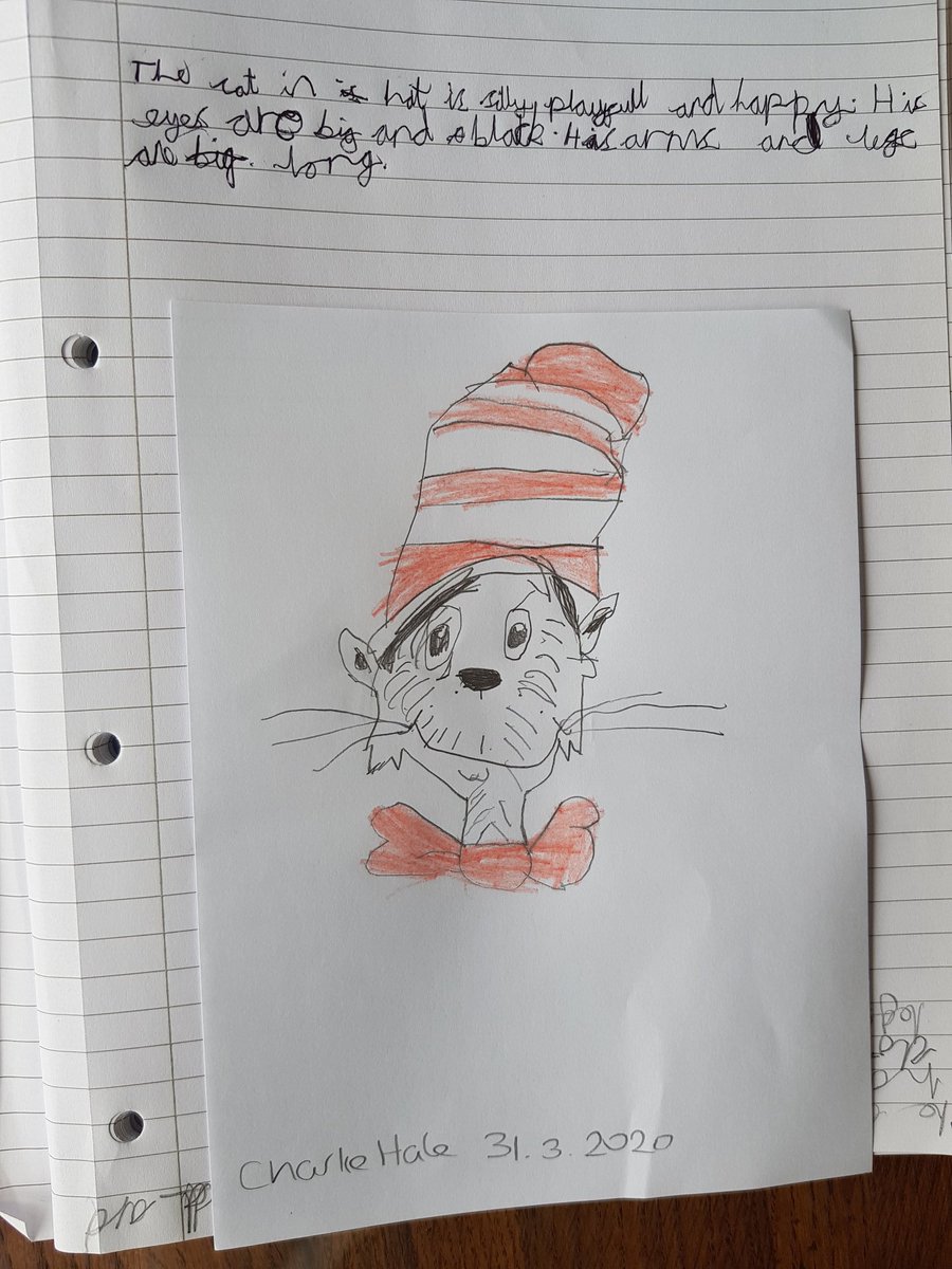 sahale77's tweet photo. @OPA_LG_2C  Charlie's effort at cat in the hat https://t.co/sk4lqTAj03