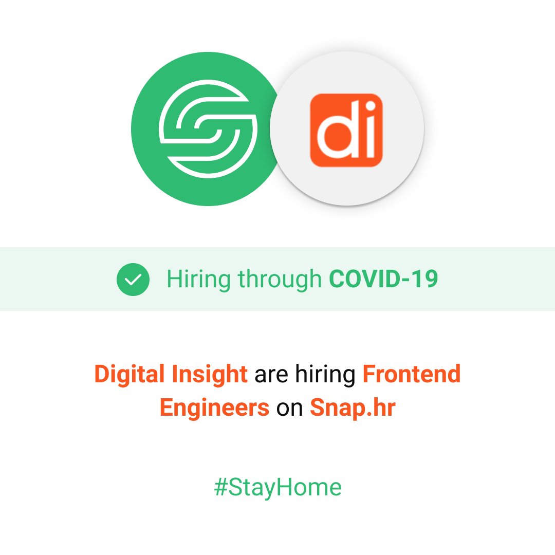 snap_hr's tweet photo. @Digi_Insight is a deep technical start-up automating commercial due-diligence and individual online research. 

One of our many clients hiring through #covid_19. Currently hiring #frontend #developers on https://t.co/WItDPOiAWE https://t.co/8YvpmLbXLd https://t.co/WAZzH5lWXy