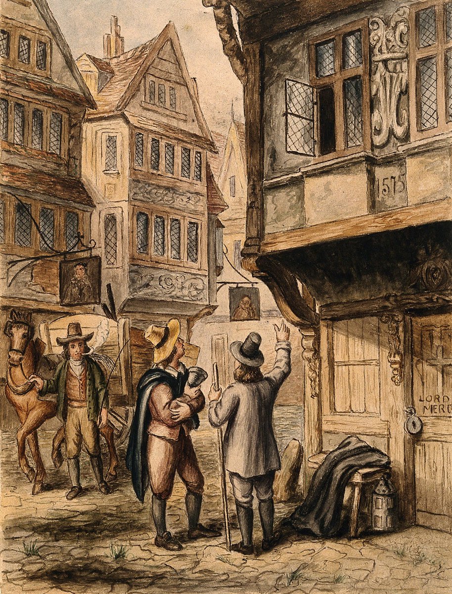 To try to stop the spread of plague, a team of watchmen drew a red cross on the doors of houses under quarantine. Anyone found to have escaped quarantine was treated as a felon and could face a death sentence.