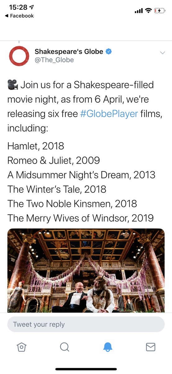 KHVIIIDrama's tweet photo. Today’s #isolacting Day 9 is a heads up on even more streamed theatre from @The_Globe !
#Shakespeare @KHVIIISchool https://t.co/iIRrw2Kzna