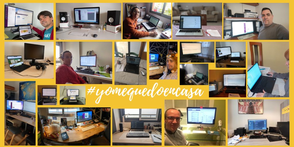 uji_uadti's tweet photo. El comedor, la habitación de nuestros hijos, el estudio o incluso la cocina se han convertido en nuestra oficina improvisada para #teletrabajar. Os mostramos el rincón de trabajo de los miembros del equipo UADTI #yomequedoencasa #quedateencasa #SomUJI
 
https://t.co/kjChs9Nanr https://t.co/vEU1RnyUC6