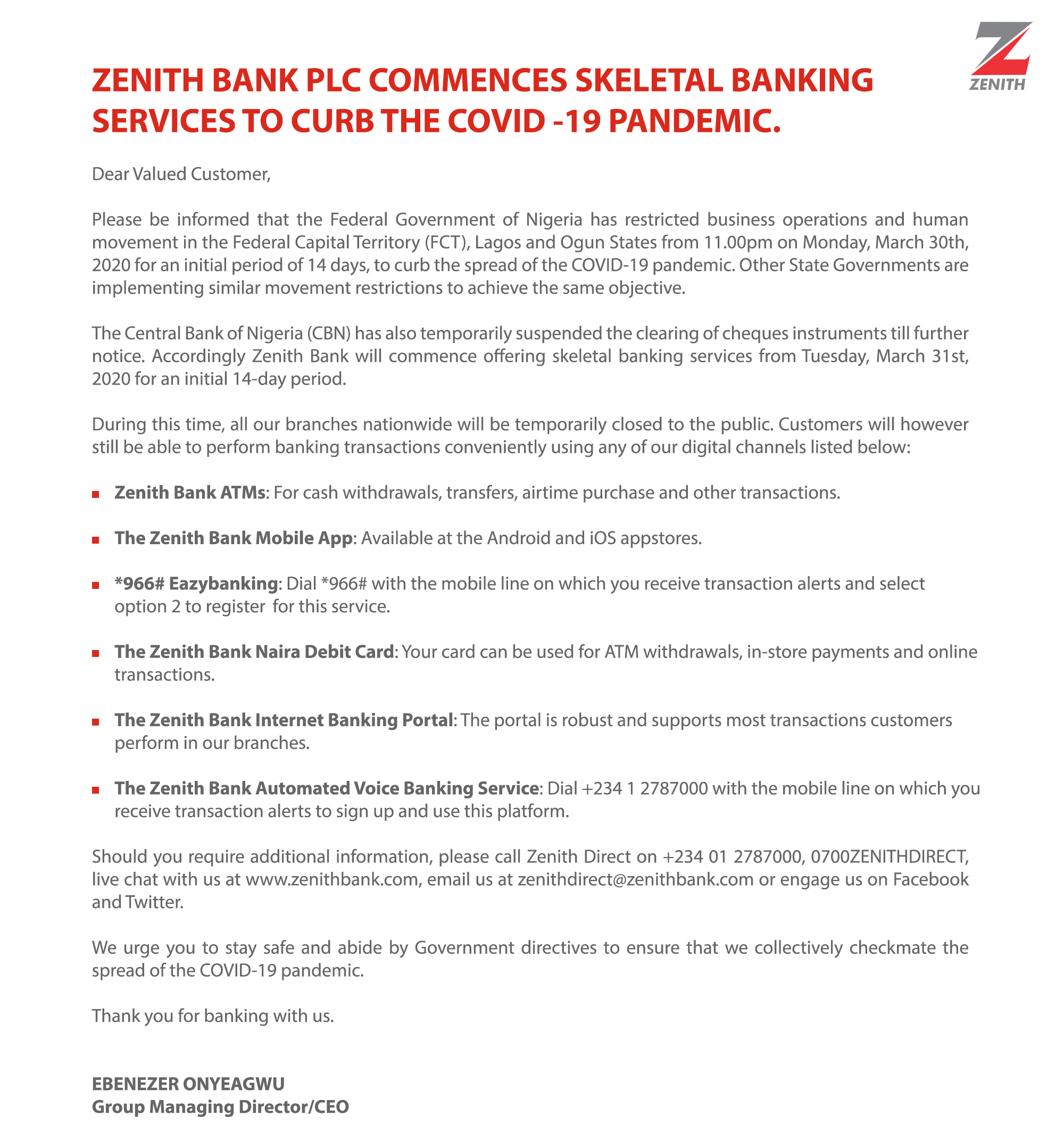 Why is my zenith bank account restricted sale