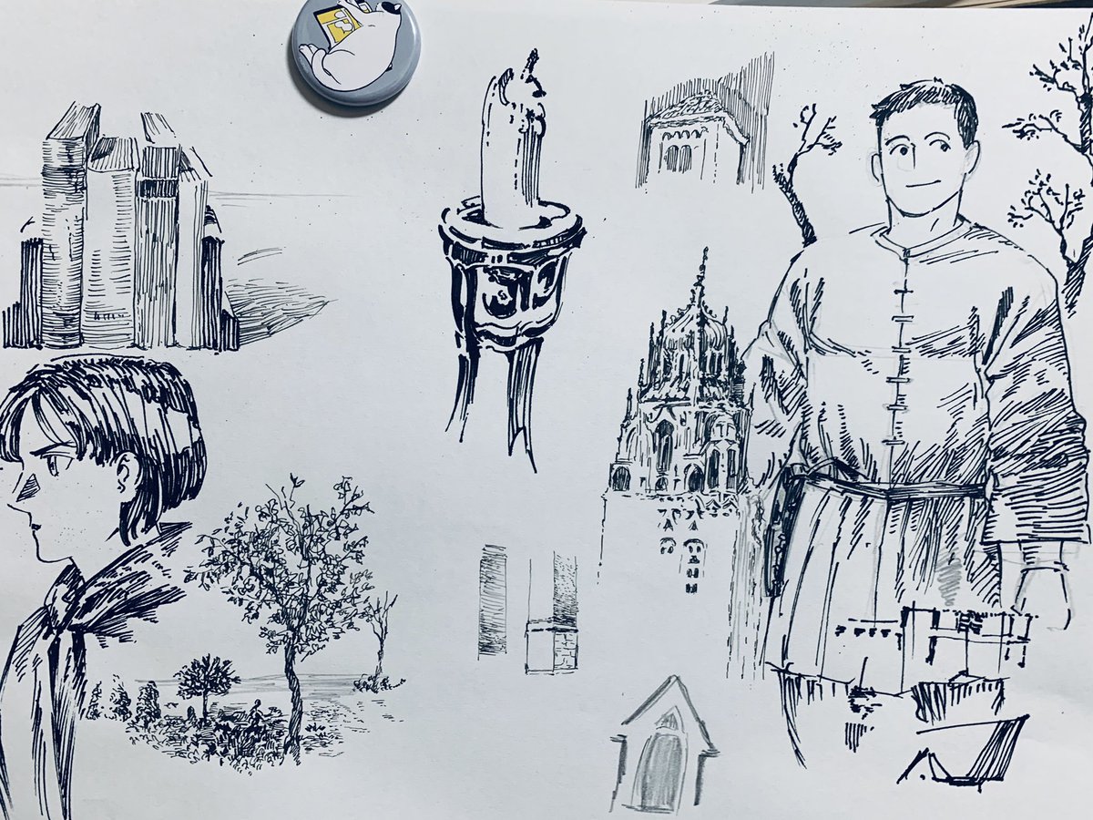 今日は有名な教本「ペンで描く」を模写したり、参考にして自分で描いたり練習してたんですが、途中から飽きてジョージさんとか描いてました

ペンで描く https://t.co/iQOwkm9u1s 