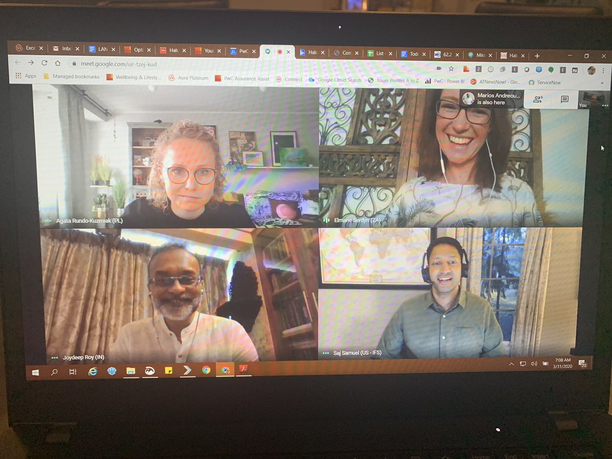 manuelpereyra's tweet photo. Self-isolation requieres us to be more connected than ever.  I’m very proud of the being part of such an amazing organization as #PwC. @SajMaximizes @theculivator @weneedTHEplan @Joydeeproy @cytenor @DeltellDiaz #NKTP #NLDP @PwC @PwC_Canada @PwC_Venezuela https://t.co/ftfxSpkCtW
