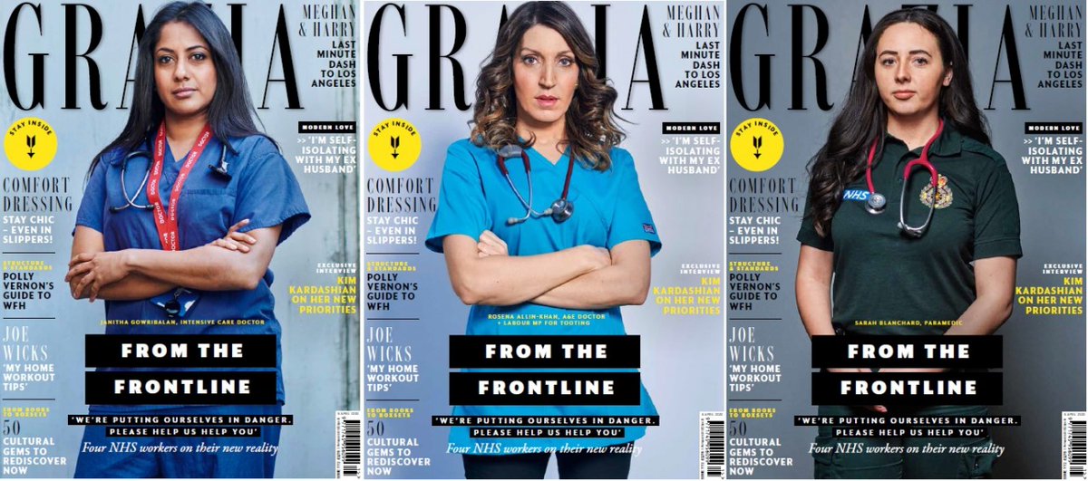TheDrum's tweet image. Grazia honours NHS workers in ‘From The Frontline’ special edition dlvr.it/RStxnv