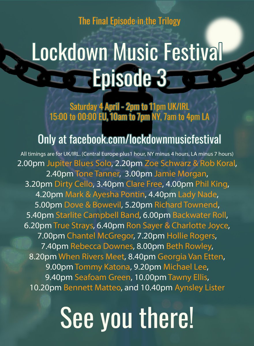Super excited to be part of this! Sat 4th April, 8pm GMT, facebook.com/bethrowleymusic Tune in! <3