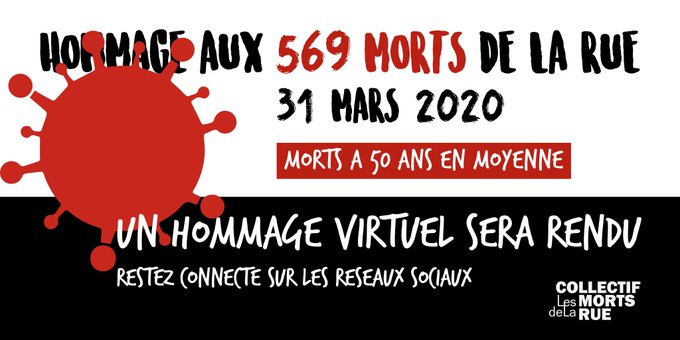 Si vous le souhaitez, merci de remercier @BeGrisoni du Collectif @Mortsdelarue en ce jour d' #HommageMortsDeLaRue #SDF #VivreALaRueTue