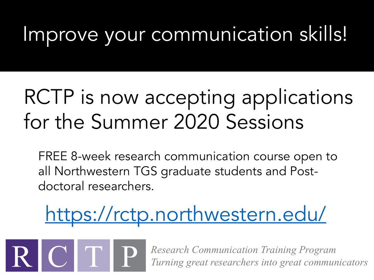 .<a href="/TGSatNU/">tgsatnu</a> students and post-docs: Applications are due April 12th, don't delay!

rctp.northwestern.edu