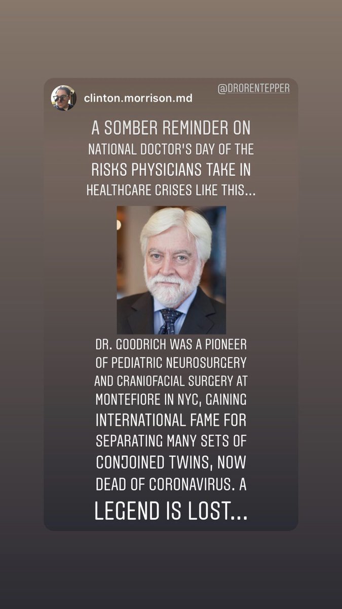 AnneGelabert's tweet photo. @MichelleObama On #NationalDoctorsDay 
Very sad day at Montefiore Medical Center in Bronx, N.Y. 
RIP Dr. Goodrich 🙏😇 https://t.co/BGfLN6slgz