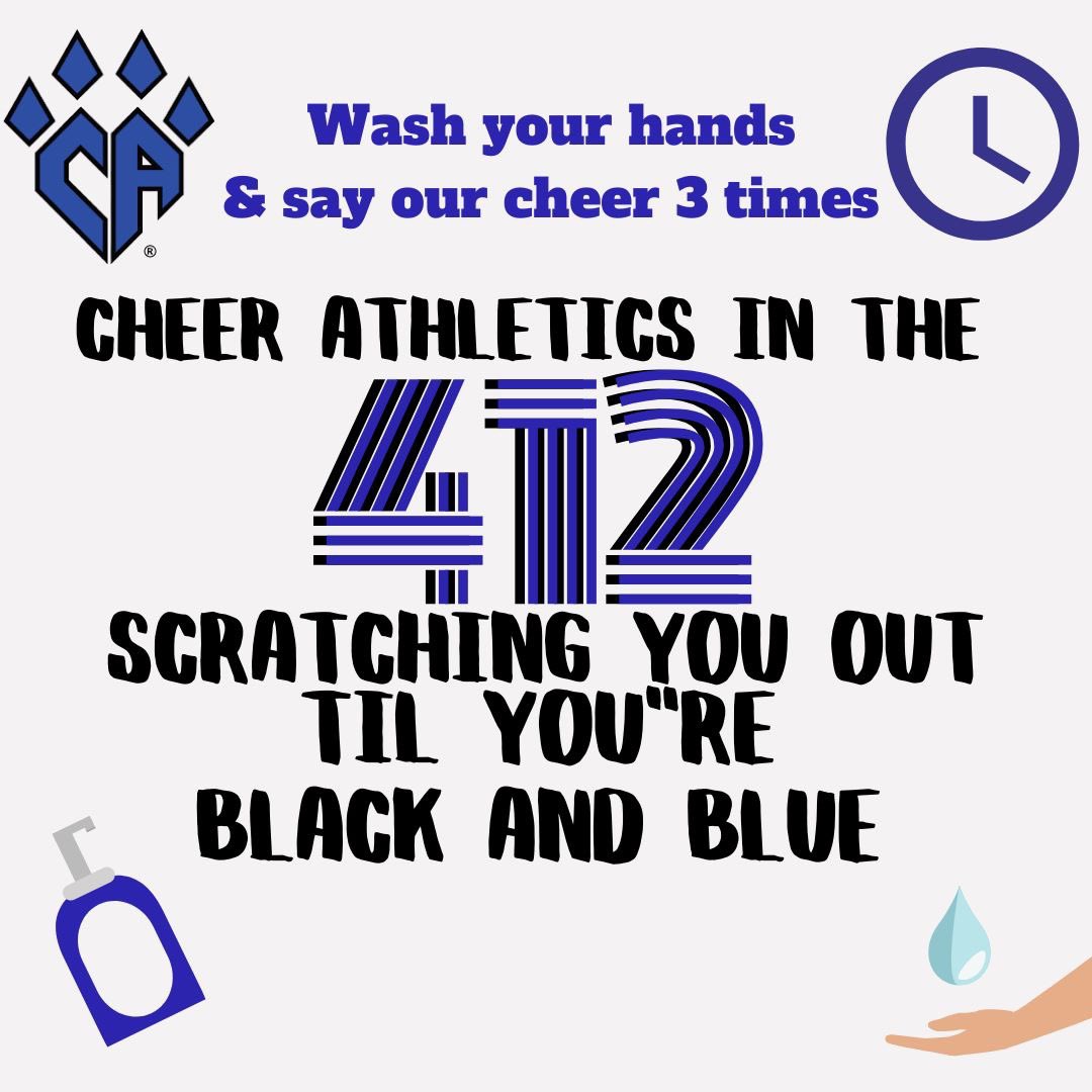 Hygiene and hand washing have never been more important so as a quick and easy way to know you have washed your hands long enough is to say our gym cheer three times!