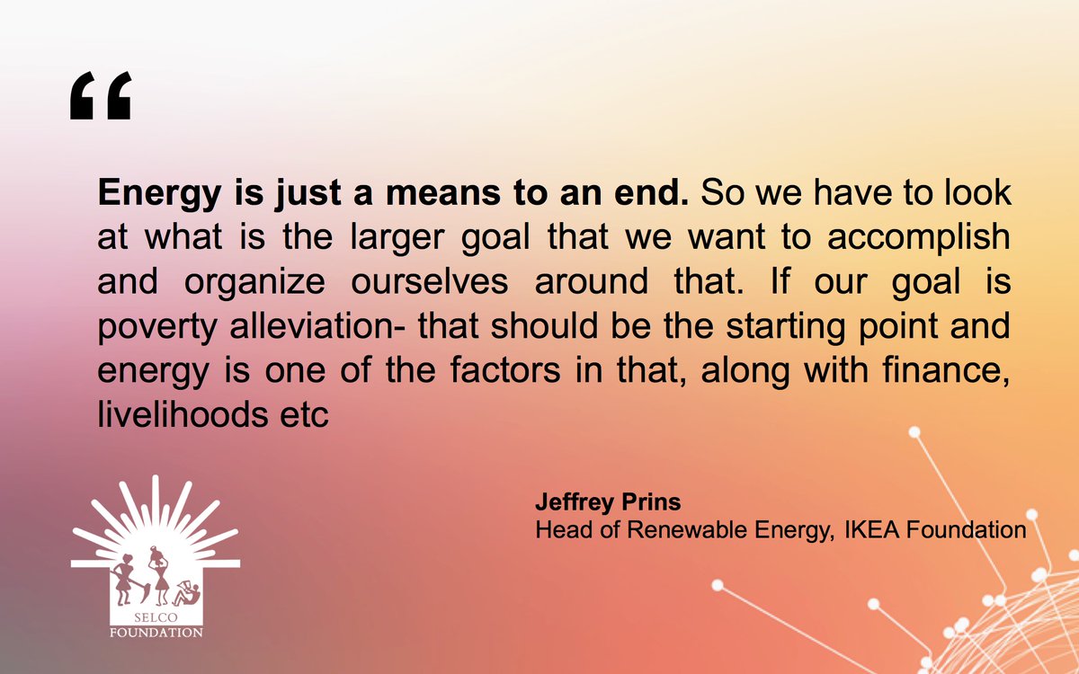 #SDG7 needs to be viewed as an enabler of development, not as the end goal. It is the starting point @JeffreyPrins from @IKEAFoundation 
Watch the webinar at tinyurl.com/tyddhc9
 #CollectiveStrength #SkollGoesVirtual #SkollWorldForum