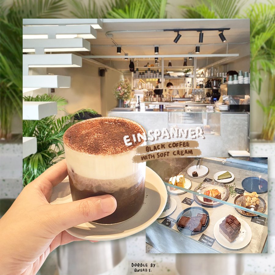 eyecandynsoul's tweet photo. ENTREE \ 
สีลม ซ.8

คาเฟ่แนวมินิมอล ต้นไม้เยอะๆ ใจกลางย่านสีลม!
มีดีที่เครื่องดื่มและขนมเค้ก
แนะนำเลยต้องเป็น Einspanner
กาแฟดำท็อปด้วยซอฟท์ครีม
นุ่มๆ นัวๆ อร่อย!
และเหล่าเค้กต่างๆ ที่ดูน่าทานไปซะหมด!
ช่วงนี้มีเดลิเวอรี่ด้วยนะ! ต้องลอง!
@aroii #รีวิวคาเฟ่ https://t.co/PfCOJAuO0i