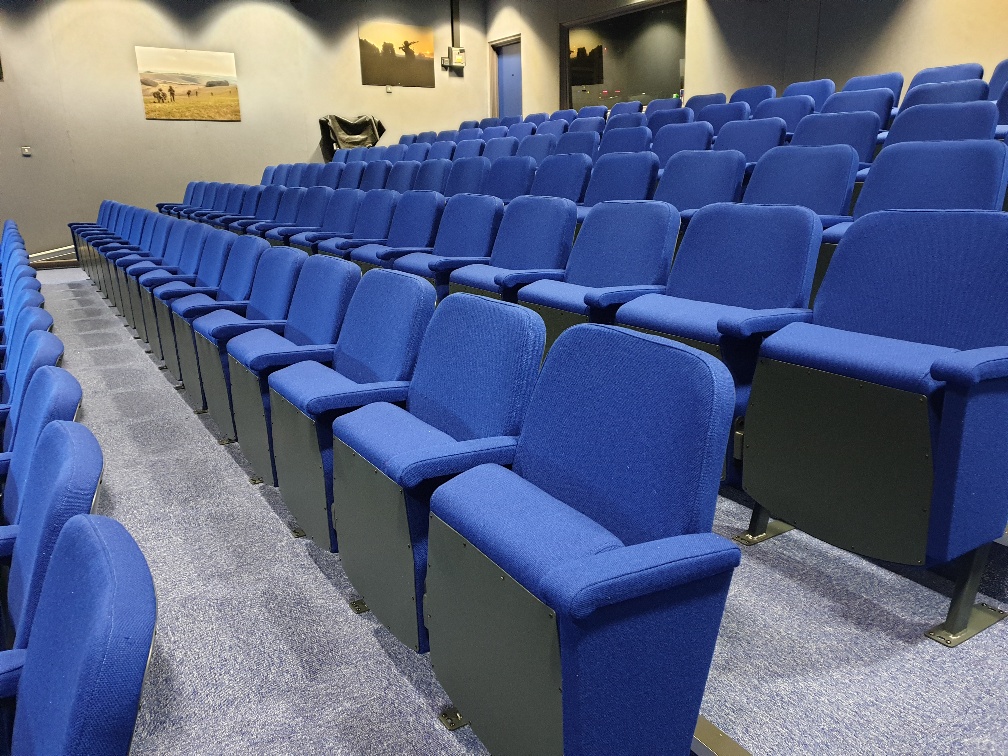 AudServLtd's tweet photo. How nice are these recently installed chairs at AAR Theatre!

#TuesdayThoughts #seating #chairs #constructionuk https://t.co/d8ucky84vQ