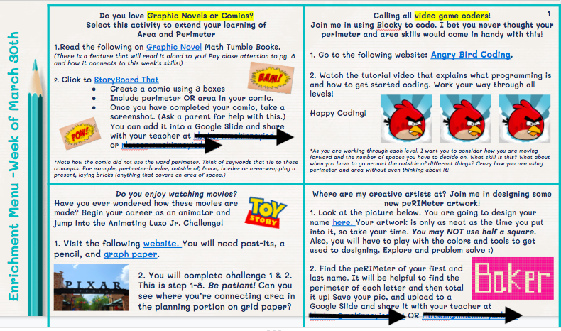 I am LOVING seeing how my 4th Graders are ready to jump in &amp; extend their learning of area and perimeter this week! Math really does connect to all things.... including lots of our interests!  #creativejuicesflowing #bearshine #connectingmath #virtuallearningisfun <a href="/mrs_latson/">Robin Latson: Educator</a>
