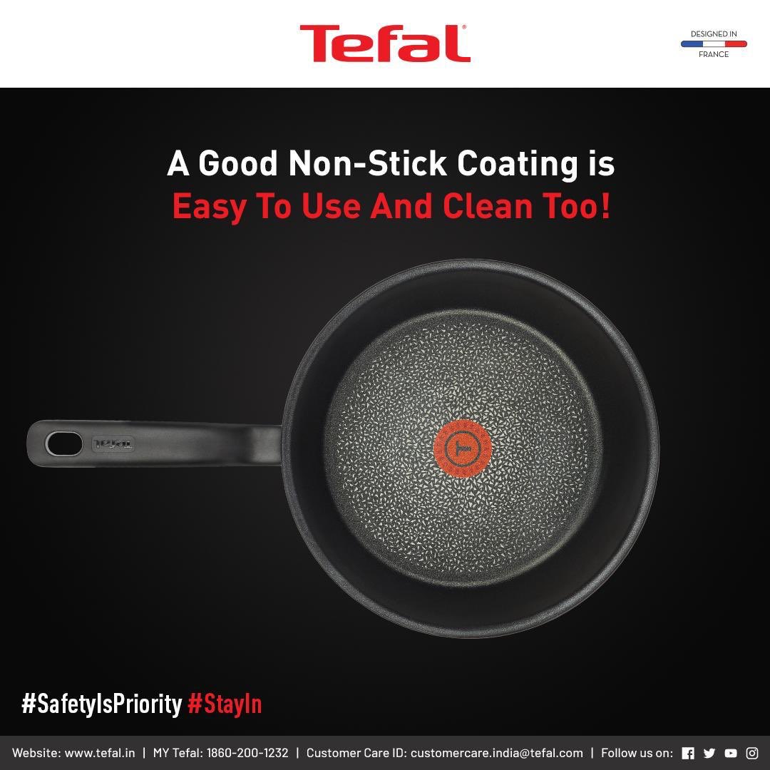 Tefal India on Twitter "Hard Titanium+ pans are nonstick coated to