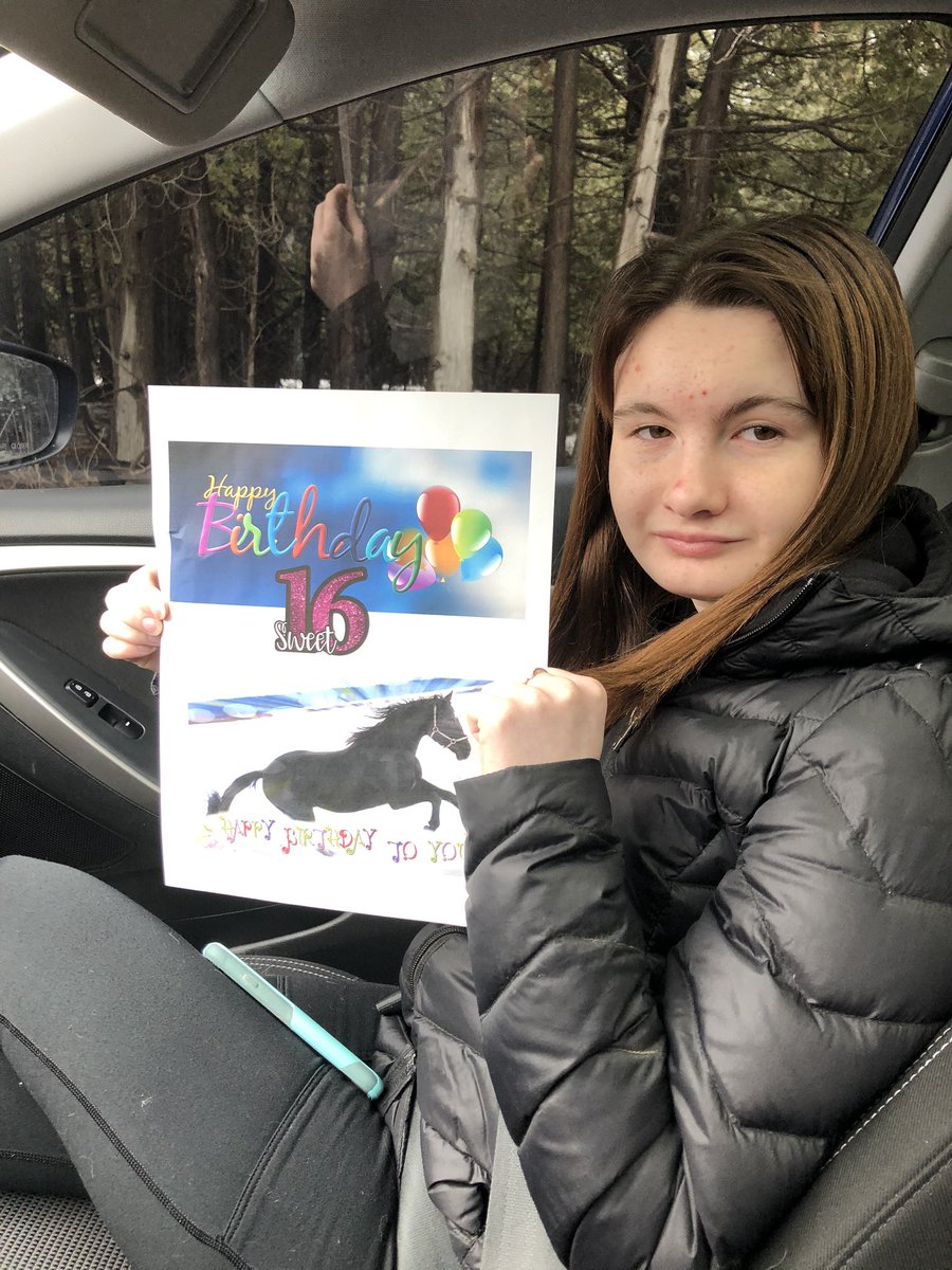 MccannRoom's tweet photo. My daughter and I participated in a car parade for a friends Sweet 16th. # Spreading Kindness #SLPScatchmelearning https://t.co/P1nq5Du9C7