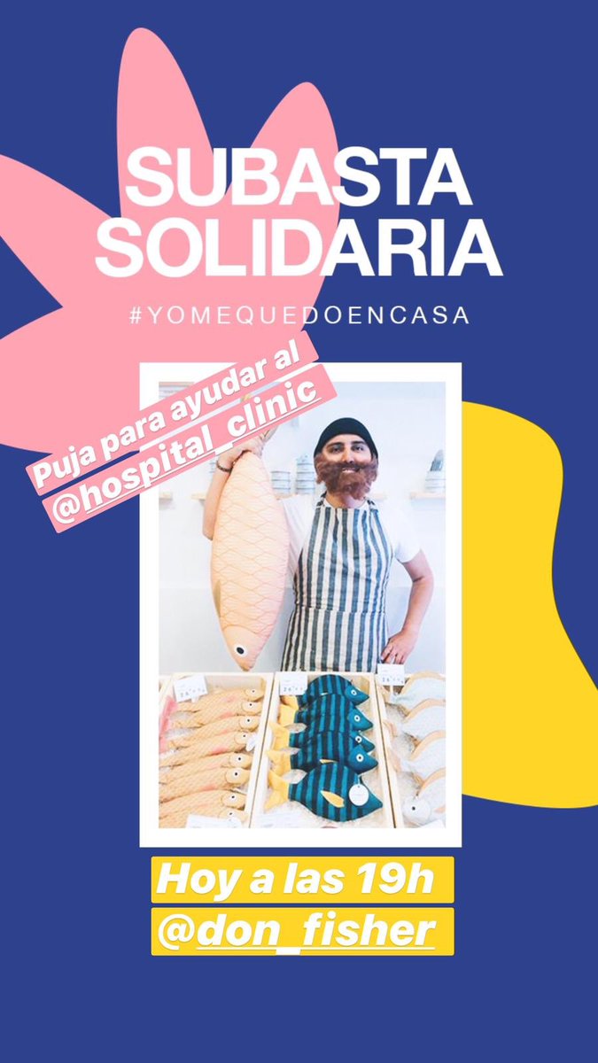 OMG_BCN's tweet photo. En 30 min empieza la subasta de @donfishershop y @OMG_BCN a favor del @hospitalclinic 
Os esperamos a todos!
#YoMeQuedoEnCasa https://t.co/RDpyIWgqbh