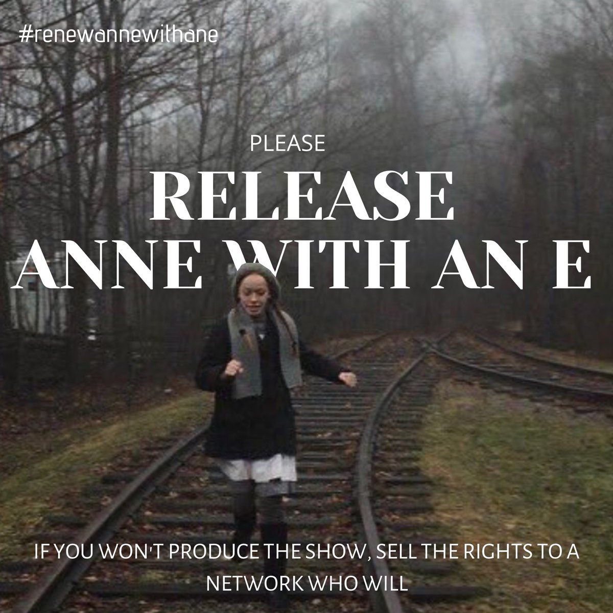 BulbsForever's tweet photo. SOCIAL MEDIA/EMAIL SPAM💥

Please continue the pressure on @cbc and @netflix for what they refuse to acknowledge! @ them and/or tweet reply with these pictures under all relevant cbc/Netflix accounts ! 

If you won’t renew, LET HER GO!!👏 #renewannewithane https://t.co/nLnWSEV1W0