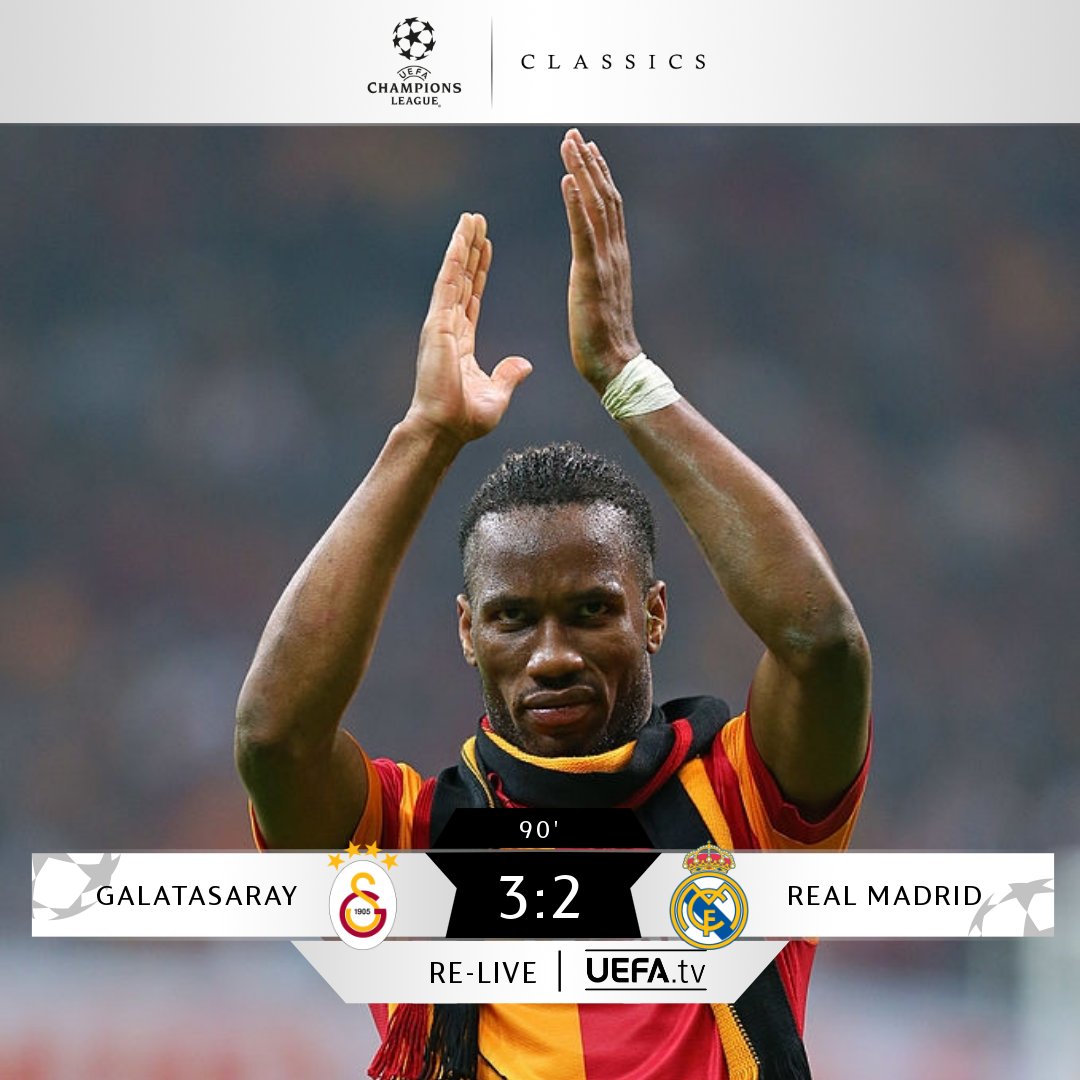 UEFAcom_de's tweet photo. ⭐ #UCLclassics 12/13 ⭐
🦁 #Galatasaray vs. #RealMadrid. 👑
⏱ 90' Min - 3:2 🔚
#GSvRM reLIVE auf #UEFAtv 👉 https://t.co/v23BeUXkil https://t.co/KSjQj56Hlz