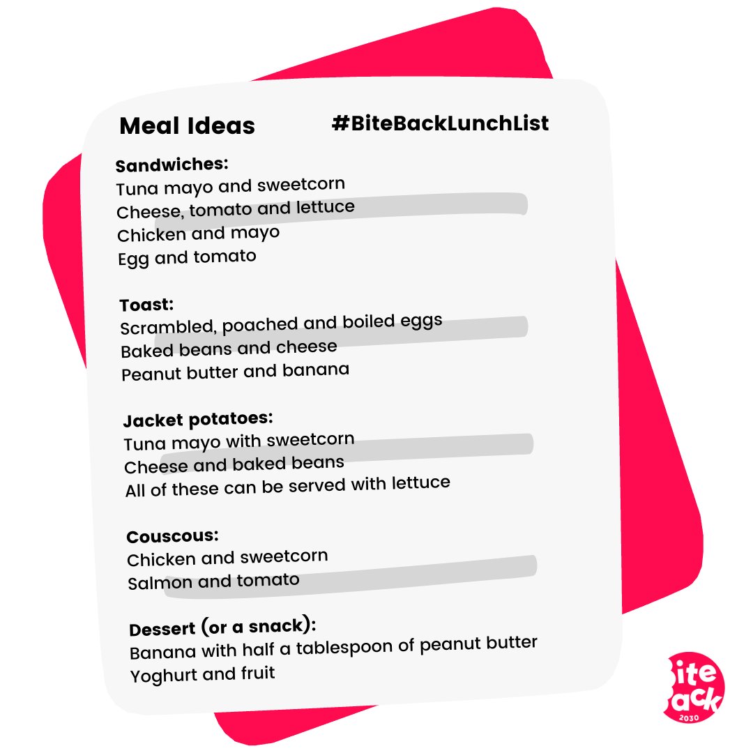 MelanieRenowden's tweet photo. We now know schools will be able to offer £15 weekly supermarket vouchers to children normally eligible for FSM.
@BiteBack2030 has created a simple shopping list with menu suggestions to give a small helping hand to families. More here https://t.co/syktillQXF #BiteBackLunchList https://t.co/pp4JBlb5H3