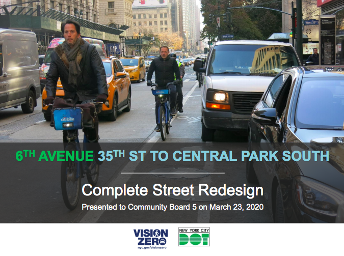pekochel's tweet photo. for all who missed #fix6th ave #bikeNYC #movemidtown @NYC_DOT proposal last week, link to PDF here
for all who want to thank @ManhattanCB5 for hearing 1hour+ of public comment favoring a more comprehensive plan, or add comments we missed: office@cb5.org
https://t.co/gIegnXc1sB https://t.co/gpLL5aCFoO