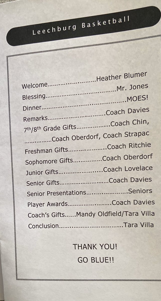 Our banquet was canceled -the boosters worked hard to make it first class —our seniors gifts. 

Everyday we will tweet out an award winner:

Mvp to Leadership Award -13 in all