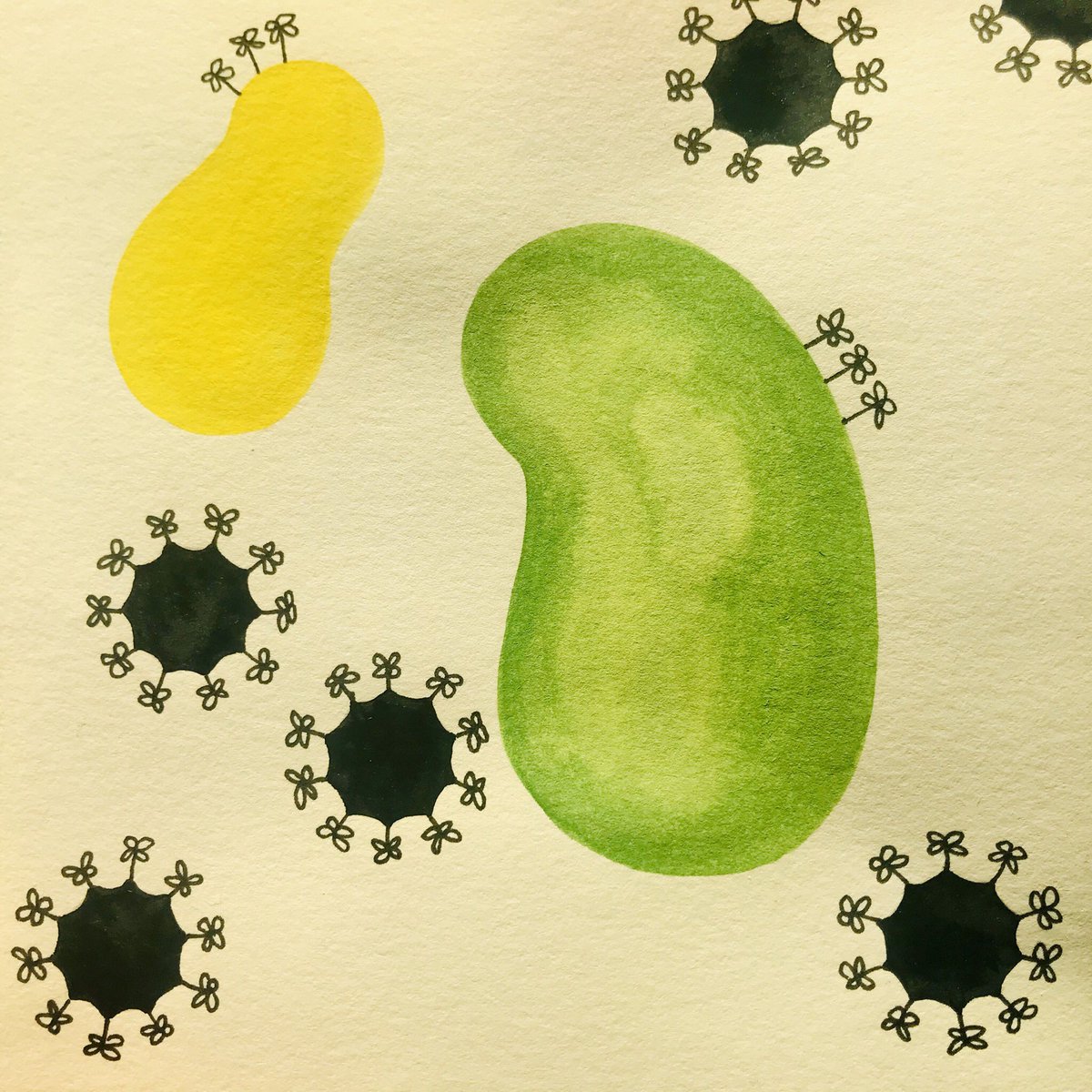 MRGartistry's tweet photo. #keepsmiling
#behappy
#staysave
#stayhealthy
#havegoodluck
#survivecorona
#coronacare
#covid19
#togetherapart
#stayhome
#thankyou

MRG, Daily Good Luck - 27. März 2020, 2020, watercolours, ink on paper, 14x14
@MRGartistry https://t.co/ODSB3cwbKU