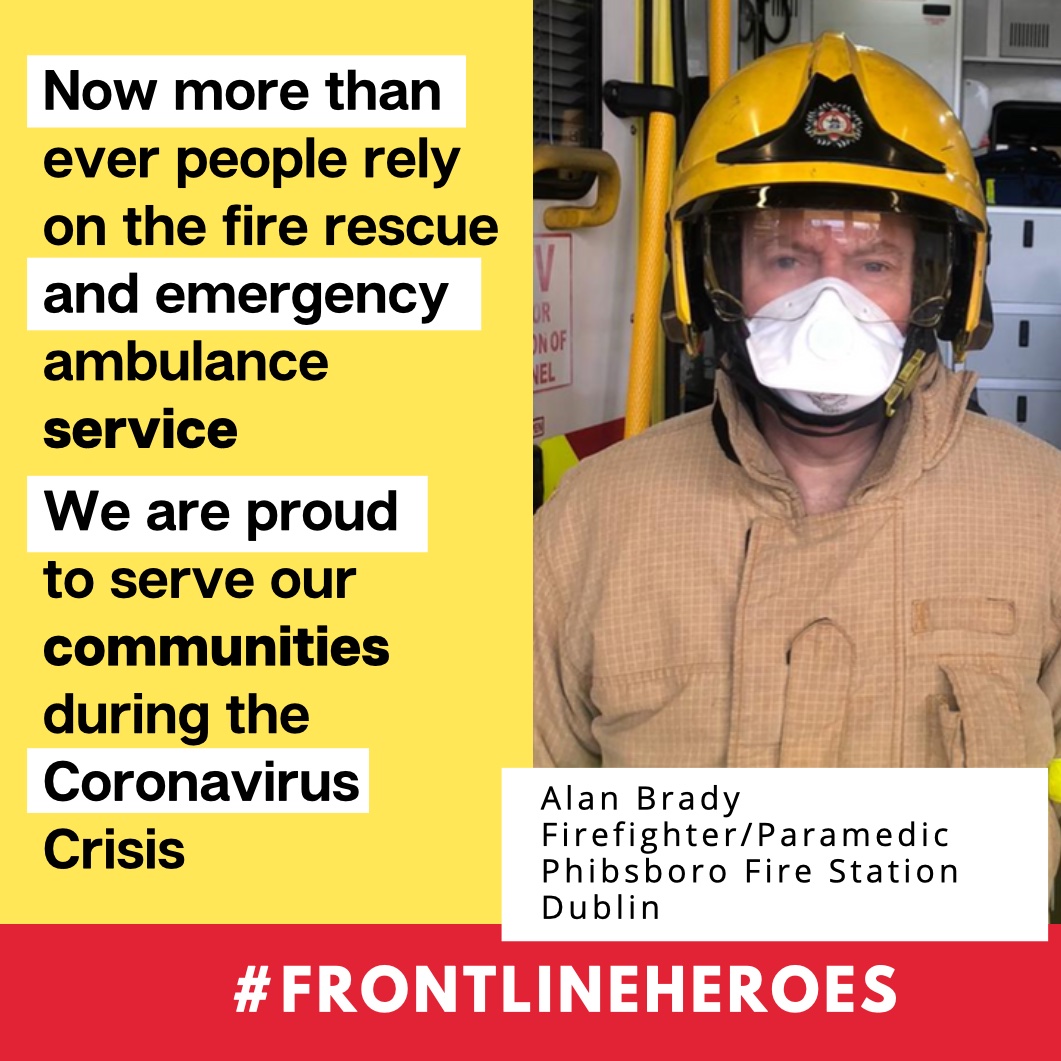'Now more than ever people rely on the fire rescue and emergency ambulance service. We are proud to serve our communities during the Coronavirus Crisis.' Thanks Alan and all #FrontlineHeroes protecting our communities and keeping our people healthy.