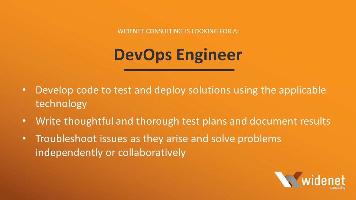 WideNetConsult's tweet photo. We are constantly looking for highly skilled IT professionals in the Greater Seattle Area. DevOps Engineers, DBAs, SDETs, you name it! For a greater list of opportunities and details, check out our Careers page: https://t.co/43lAeAIrs7
#DevOps #DBA #SDET #WideNetConsulting https://t.co/bRVnxGu6oX