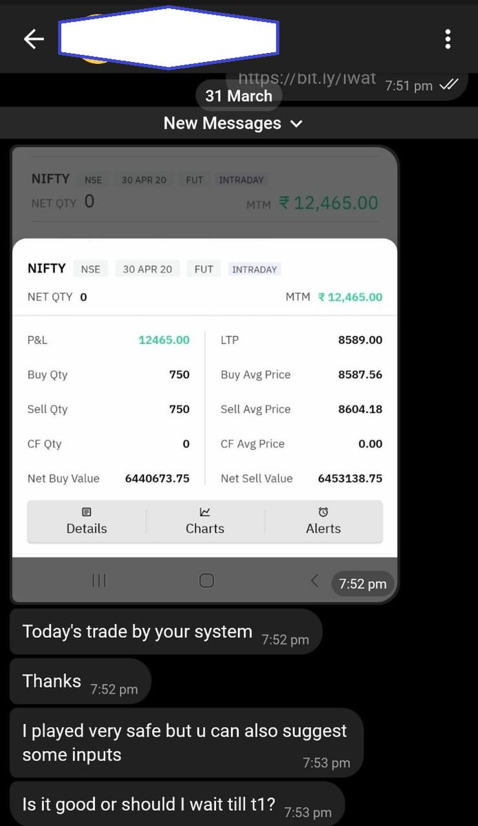 isankalpc's tweet photo. Trials Over for #iwat ,a member was kind enough to share his trade summary with us. Let me remind you he was very conservative about the trades he took
We go live full scale from the 3rd April 20 ,
#intrady #nifty #trading #profit #algo @eDravin_ @RakshitEI305 https://t.co/t8h5QNCszR