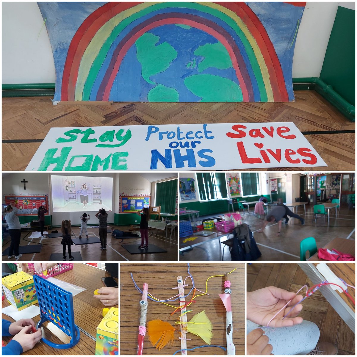 StPatricksLeic's tweet photo. Some great activities keeping us busy at 'Key Worker School' so far this week! 🤗
@sta_cmat @thebodycoach
#COVID19 #connect4championship #friendshipbracelets #embroidery #newskills #worrydolls #StayHomeSaveLives #ProtectTheNHS #keyworkerschool https://t.co/Y82zOvxLXi