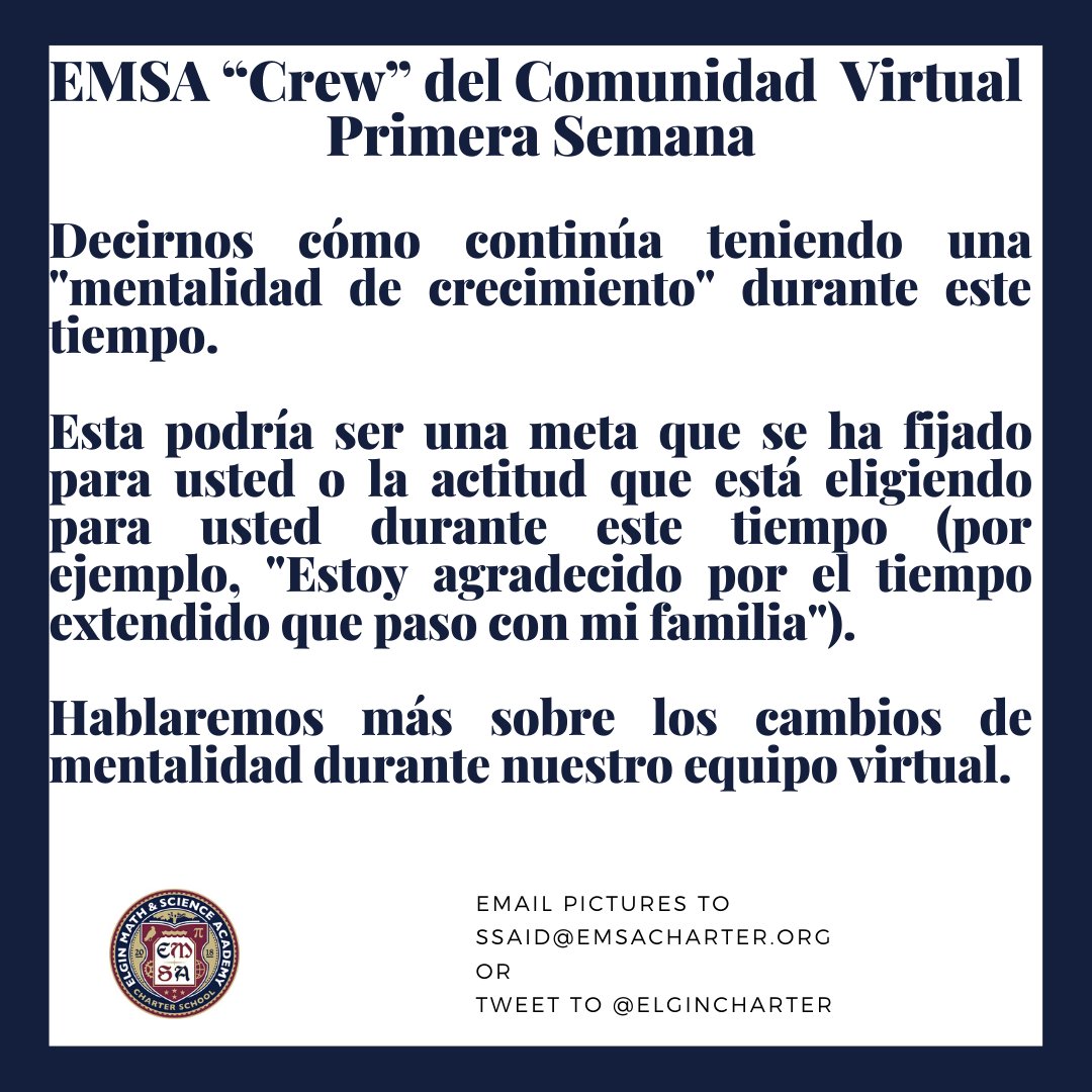 ElginCharter's tweet photo. Hi All!  We are going to be taking our virtually and to twitter.  Here is this week's crew theme.  Send us your responses! Let's carry-on the social emotional learning into E-Learning! #wearecrew #ElginIL #ilschoolstepup https://t.co/GDEUpzE1rh