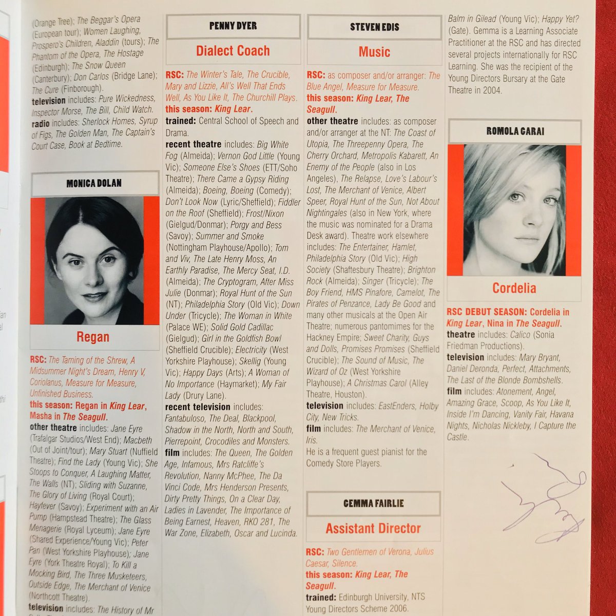 Stes_Adventures's tweet photo. Today’s RSC programme is from 2007 and is #KingLear starring #IanMcKellen . This had a tremendous cast including #SylvesterMcCoy #JohnHeffernan #WilliamGaunt #FrancesBarber #BenAddis #RomolaGarai #MoincaDolan and #JonathanHyde #RSC @TheRSC #TheRSC #RoyalShakespeareCompany https://t.co/1xmIWsHrsh