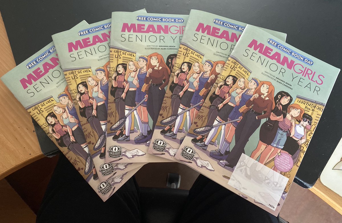 SpanishInqArt's tweet photo. Hey @Alba_Cardona , look what I got! 😉 cc @InsightComics @1JackSecret @Freecomicbook #tinsfey
#meangirlssenioryear #insightcomics #fcbd https://t.co/TyrnroY0lD