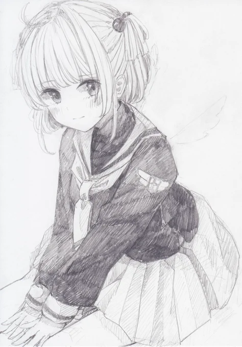 シャーペンで描きました。カードキャプターさくらより木之本桜です!
明日4月1日はさくらちゃんのお誕生日だー! 