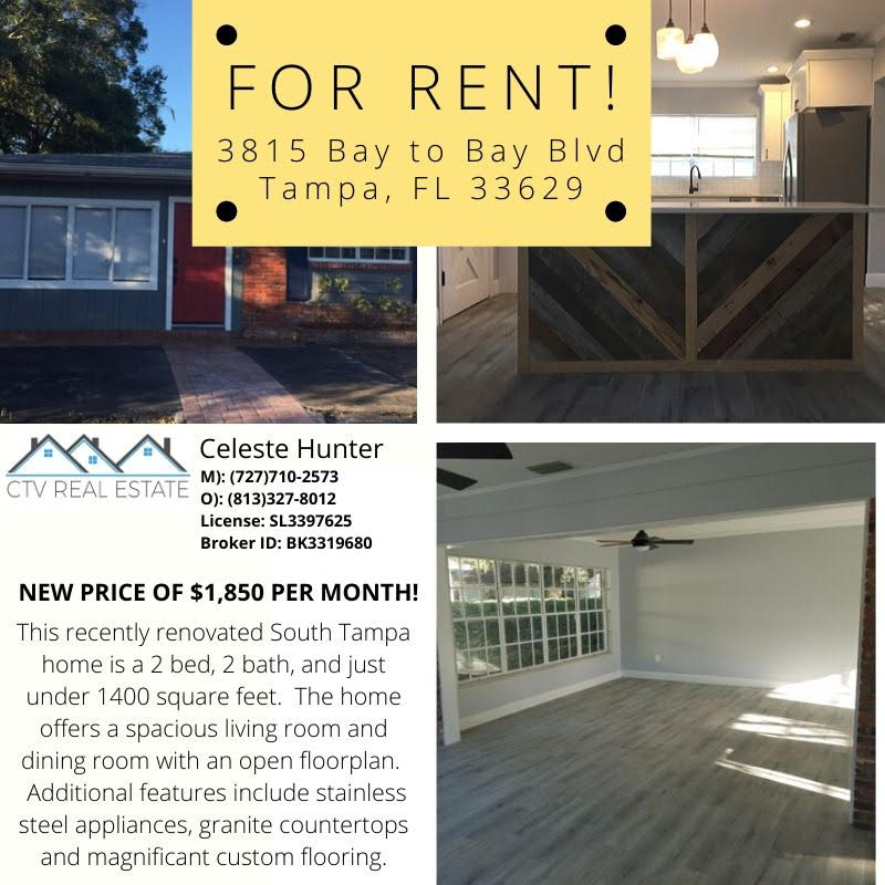 CTVRealEstate's tweet photo. Beautiful rental available in south Tampa! https://t.co/oySe7QwNy3