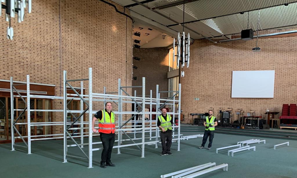 LifeatXPO's tweet image. In just 8 hours, our UK team installed racking to help a local food bank serve people who are self-isolating. Thanks to all the #EverydayHeroes who are making a difference! #WeAreXPO