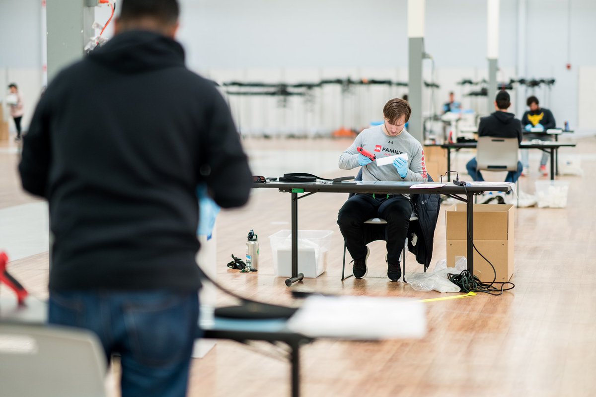 We will get #ThroughThisTogether. UA has begun to manufacture and assemble face masks, face shields and specially equipped fanny packs for the 28,000 health care providers and staff at <a href="/umms/">University of Maryland Medical System</a>. undrarmr.co/2JENovH