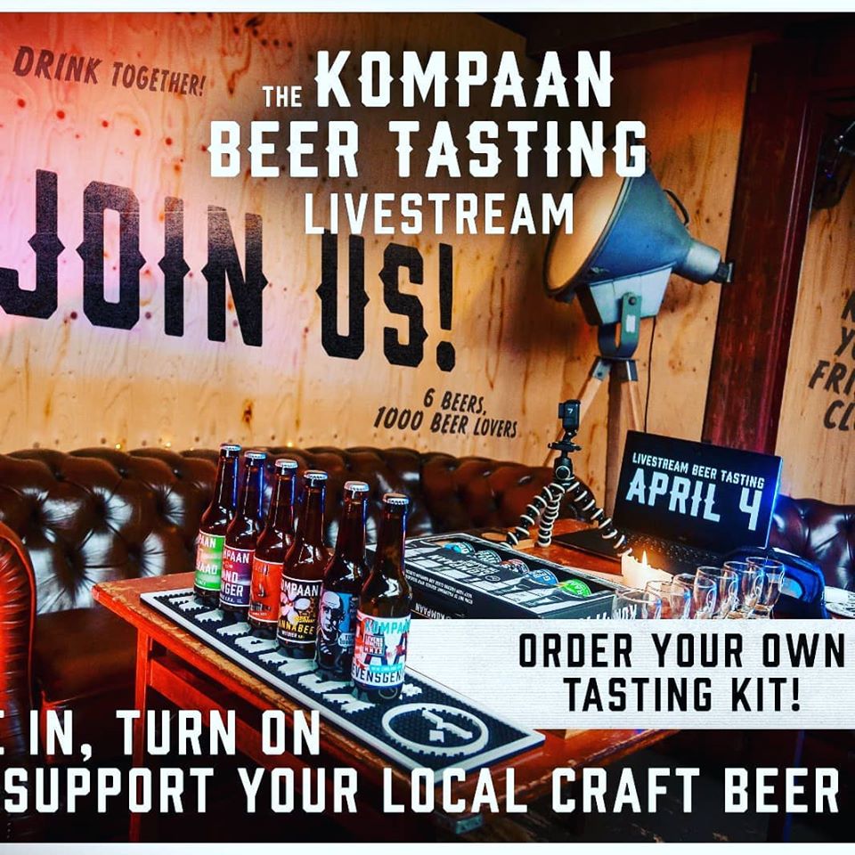 This is Great! Help <a href="/KompaanBier/">Kompaan Bier</a> help <a href="/CafeLoburg/">Café Loburg</a>! Order your beer and they will give us the same number of liters. Live-Stream Beer Tasting Saturday April 4!

Check the event for more info: facebook.com/events/5012630………

#kompaanbier #cafeloburg #beer #livestreambeertasting