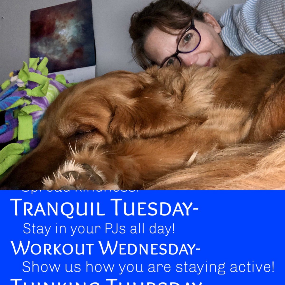 Today is Tranquil Tuesday! George and I spend quality time together before the work day begins - in my PJs! <a href="/ATLRaiderNation/">Atlee High School</a>